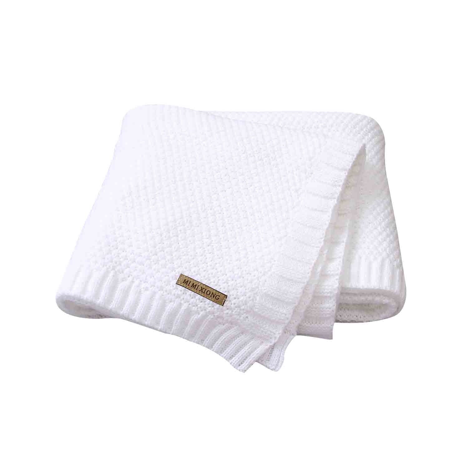 Baby Blanket Knitted Newborn Swaddle Wrap Blankets Super Soft Toddler Infant Bedding Quilt