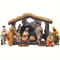 Divine Nativity: 12-Piece Realistic Christmas Figurine Set-0