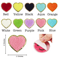 Self Adhesive Chenille Heart Patches-0